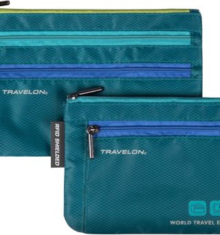 World Travel Essentials Set of 2 Currency and Passport Organizers